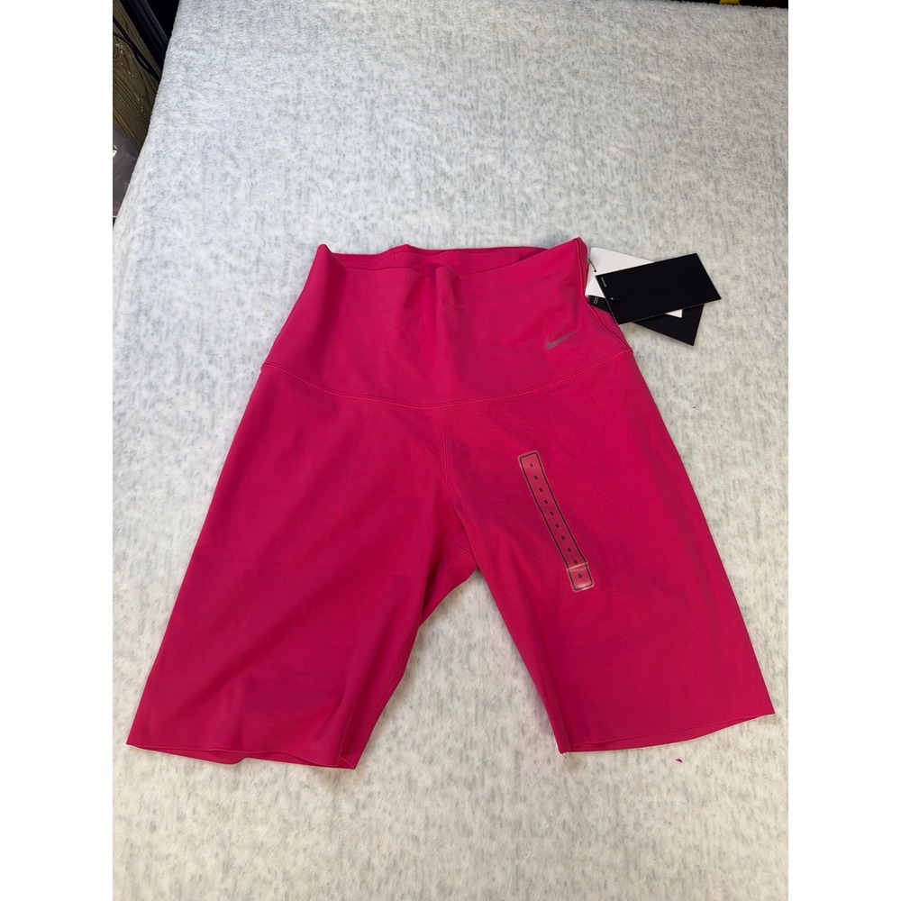 Nike Zenvy Womens Dri-FIT High Rise 8 Inch Biker Shorts Pink DQ6003-666 Small‎